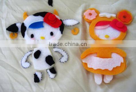 hot sale high quality handmade promotional new product handmade eco friendly cheap wholesale felt cute plush toy fabric for girl