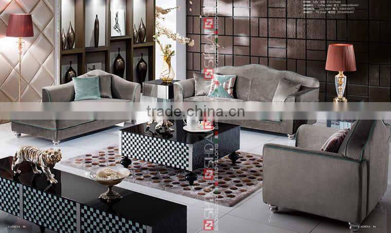 3pc Modern Micro suede Sofa and Love Seat Living Room Furniture Set - Grey