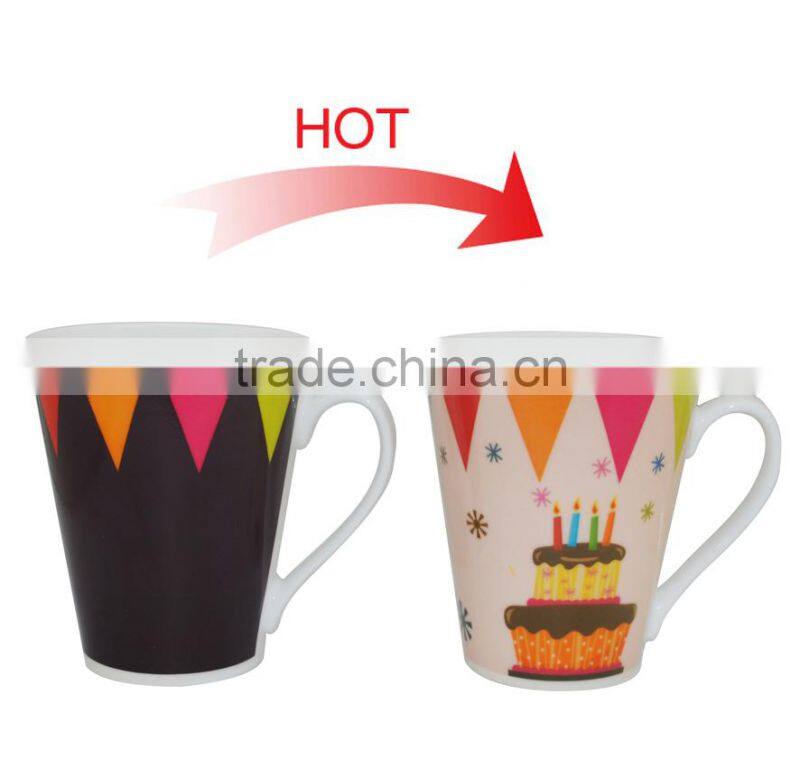 Eco-Friendly Ceramic Partially Color Changing Mug