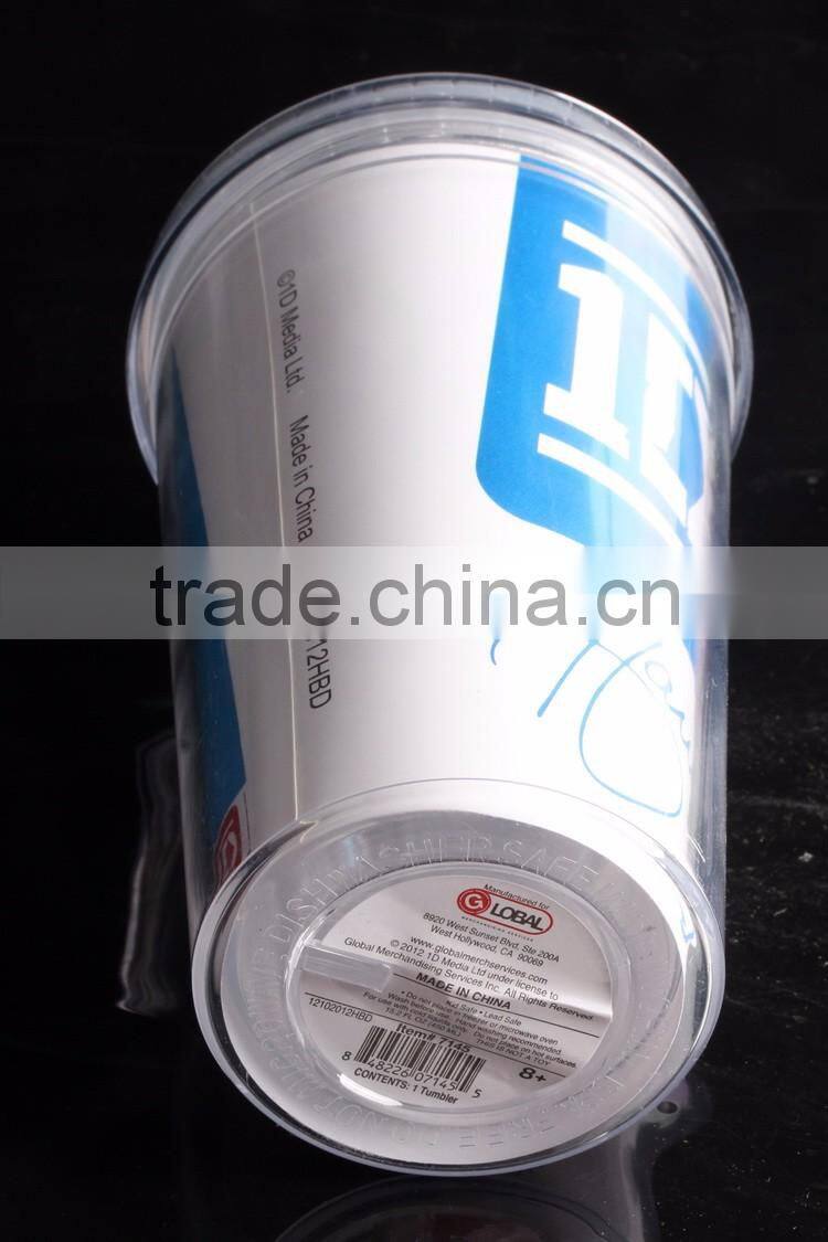 Resusable PS Clear Plastic Cup with dome lids For juice