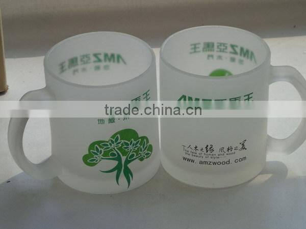 Reusable perfect prefessional quick customized glass mug with handle