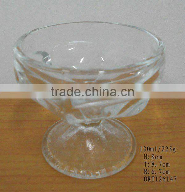 High Quality clear glass ice cream cup