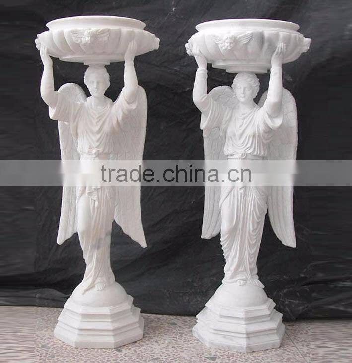 garden outdoor decoration stone carving white marble stand for statue