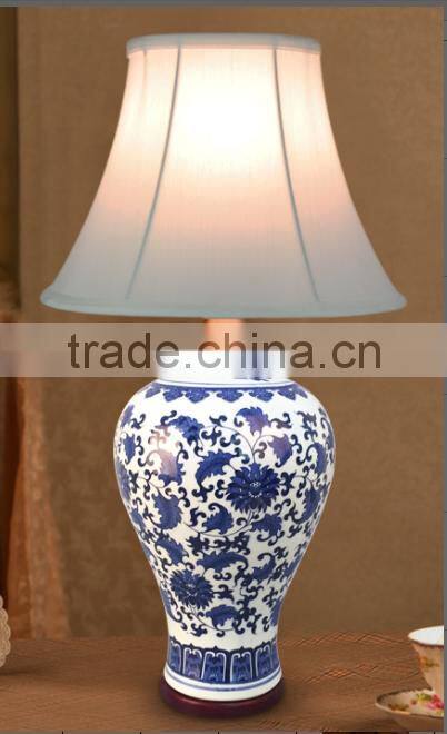 High quality ceramic bedside hotel table lamp for best sale