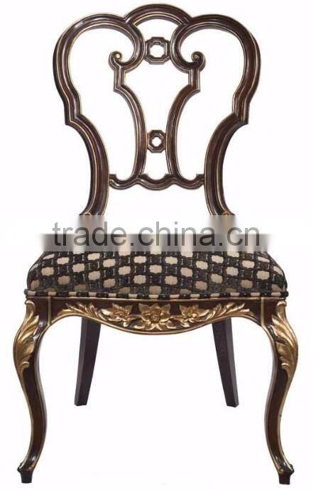 Classic Elegant Chinoiseries Painted English Style Solid Wood Dining Armchair with Beautiful Floral Fabric BF12-05274d