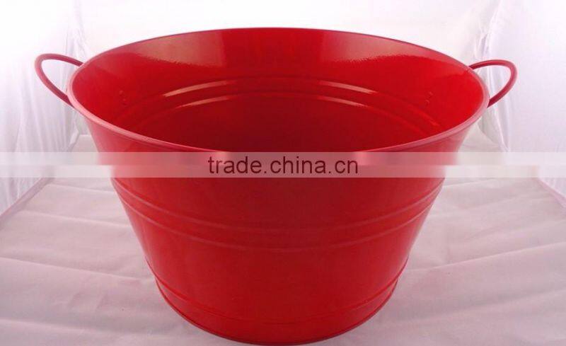 Powder coated water bucket ice bucket yellow