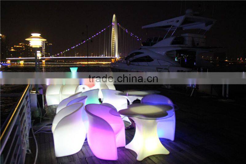 New design high top hotel battery led flower table