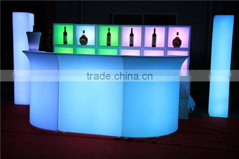 Plastic wholesale nightclub furniture/led bar table /led sofa