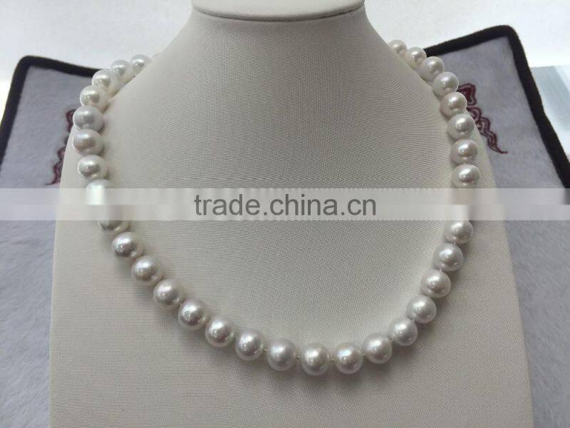 AAA 8-9mm Silver White freshwater pearl necklace