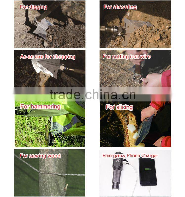 2015 Garden Multifunctional Hand Tool Patent Shovel Hammer Hoe Garden Kit Knife Garden Saw Flashlight Screwdriver Snowfield Tool