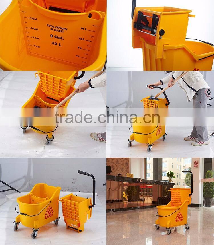 33L hotel heavy duty cleaning wringer mop bucket