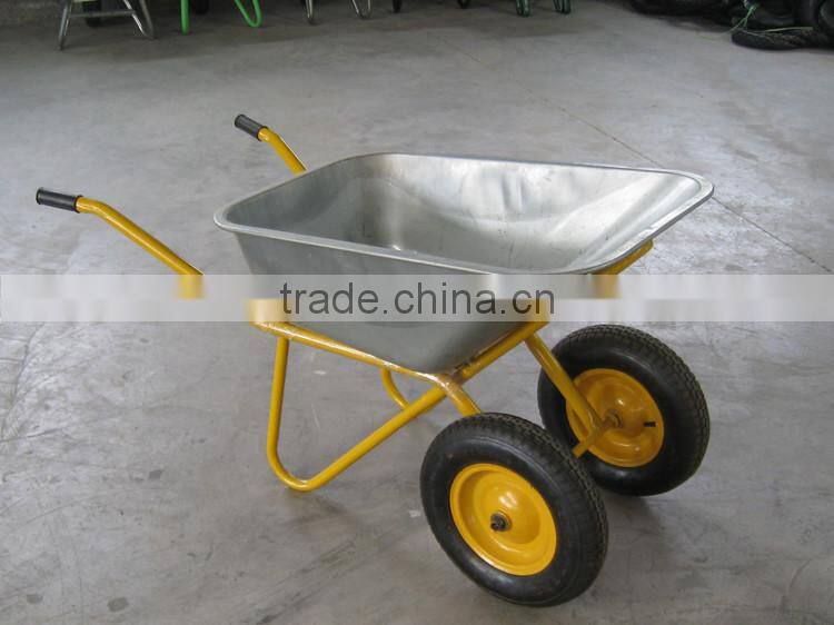 Qingdao hot sale power metal durable steel construction aluminum tray wheel barrow