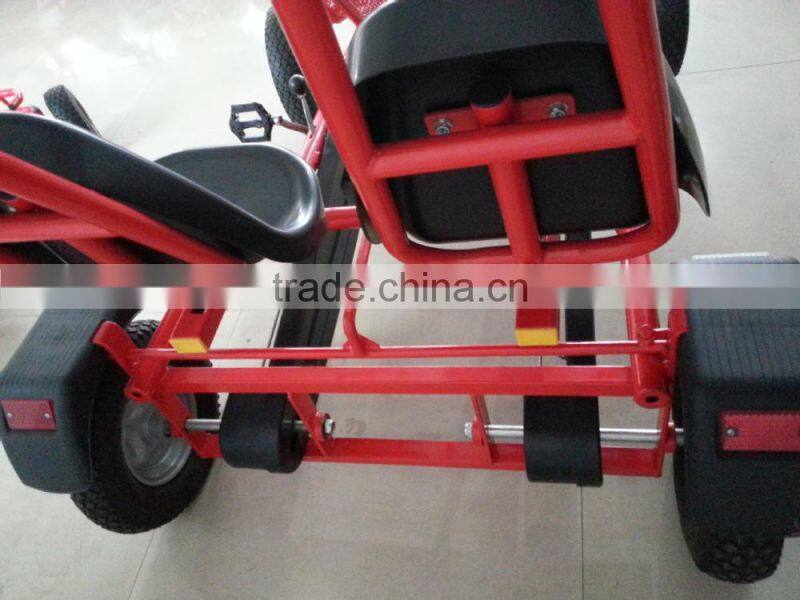 Hot sell fashion family two person pedal car, four wheel surrey bike F2150