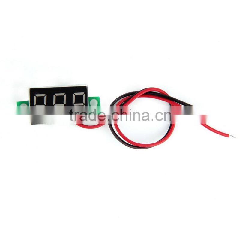 1pcs Mini digital dc voltmeter Red LED Panel Voltage Meter 3-Digital Adjustment Voltmeter digital ammeter and voltmeter