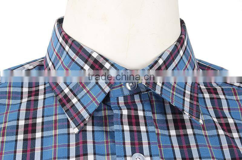 latest classic fashion checked casual T shirt