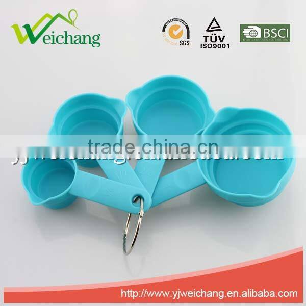 WCA009 Heart Shape, Kitchen Measuring Cups, (Red Set Of 4),plastic material,PP,lower price