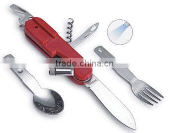 Detachable picnic knife, plastic handle with LED,camping sets