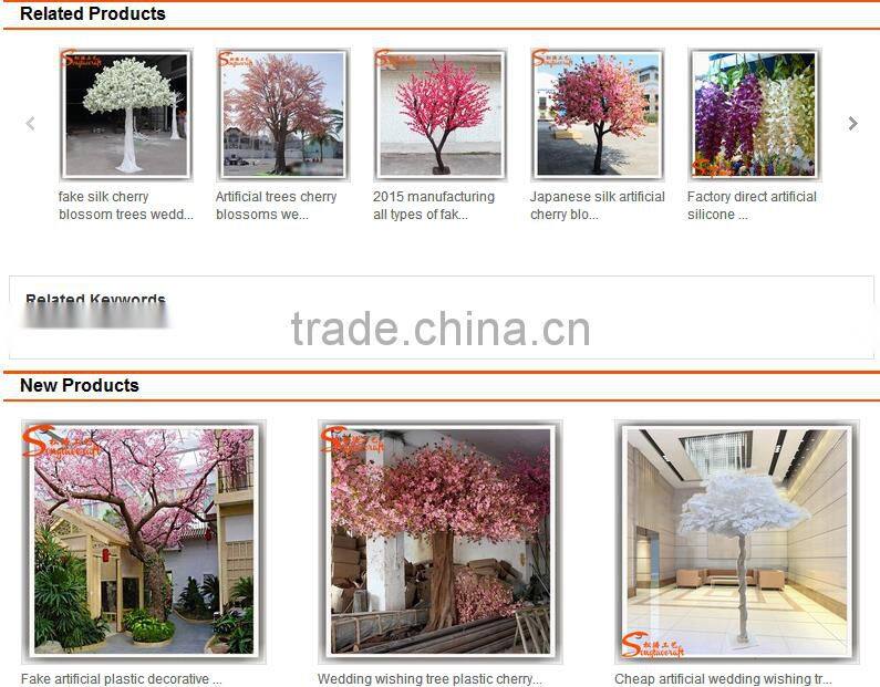 artificial white tree Fake Silk White Artificial Cherry Blossom Tree Wedding Decor Flower