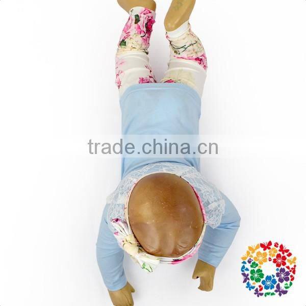 Fashion Baby Clothing Sets 3 Pcs Newborn Wears Clothes With Match Knot Headband Wholesale Baby Wear Outfits Children Clothing