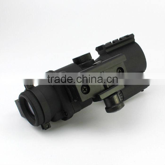 Prismatic Sight tactical sinper Fiber Optics 4X32 green/red illumination dot sight riflescope with red laser