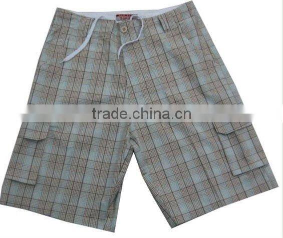 Men's Check Shorts Board Short Stock Garment