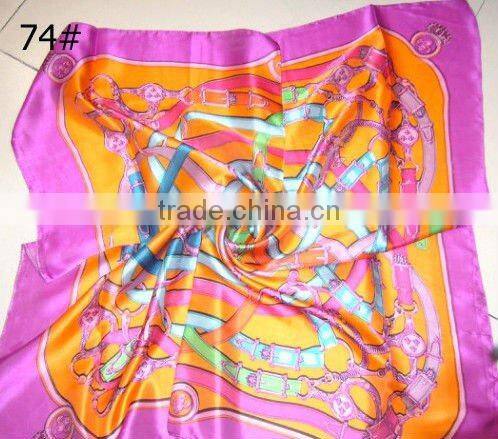 stock printed silk satin Scarf square scarves small moq