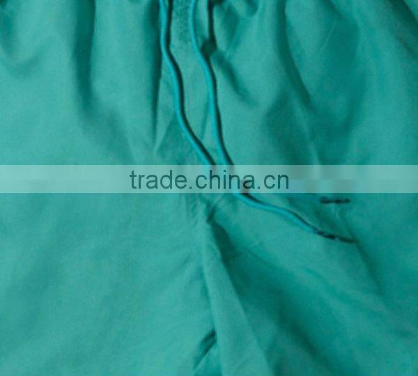 men's poly m/f twill swimming shorts plain color boardshort micro fiber beach shorts