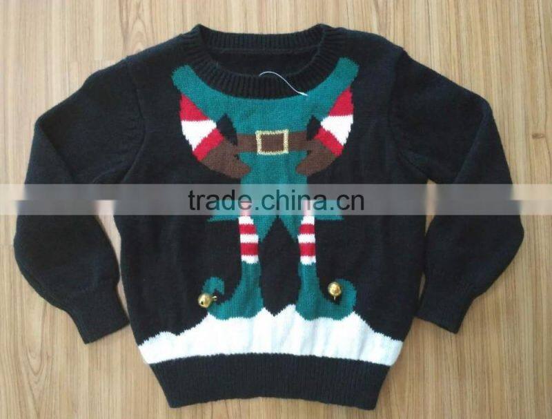 2017 Hot design pullover sweater for kids wear kintting Christmas sweater wholesale spring kids sweater (BKNK22)