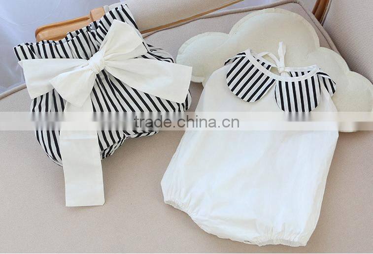 New Baby Girl Western Wear Woven Stripes Cute Baby Girl Clothes