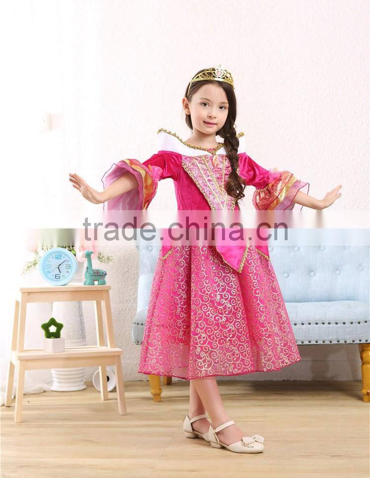 2016 Princess Costume for Girls Dress Up Chirstmas gift Costumes Fashion Princess Party Dresses Girl Clothing