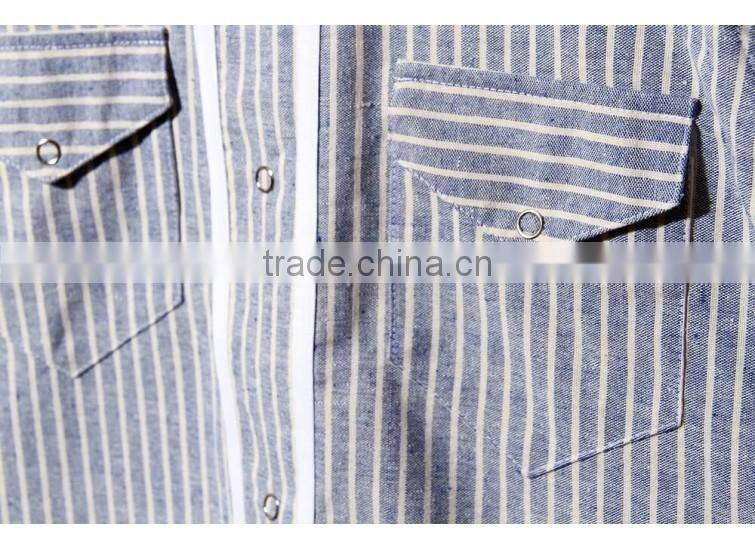 2017 plain two pocket 100% cotton custom striped baseball jersey