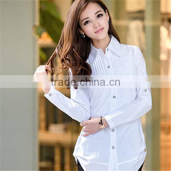 Fashion Solid Color Single - Breasted Women's Shirt