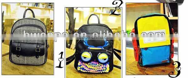 2016 new style china sport canvas backpack wholesale leather custom fashion backpack