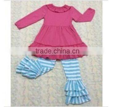 Xmas 2015 baby girl stripe cheap price girl stripe boutique pajamas fall cotton floral cotton damask green caters stripe outfit