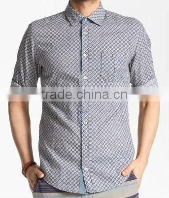 men's long sleeve printed cotton casual shirts