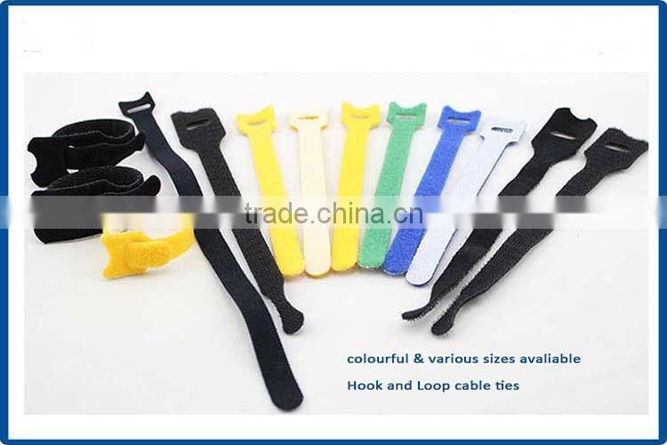 Multi-use Custom Nylon Hook and Loop Cable Ties with Eyelet