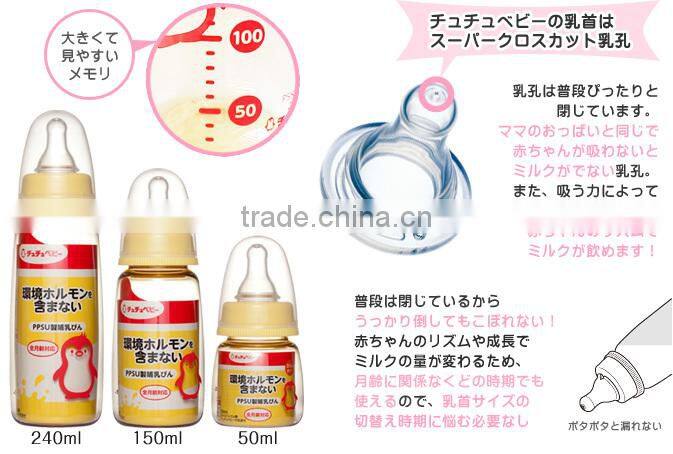 Japan New Feeding Bottle PPSU (BPA free) with Silicone Teat 240ml Wholesale