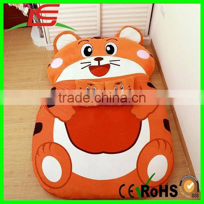 animal tiger sleeping bag soft plush beanbag bed tatami mat