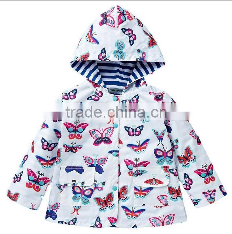 black white girl hoodies/kuyin g girl windbreaker raincoat /new design girl hoodies raincoat