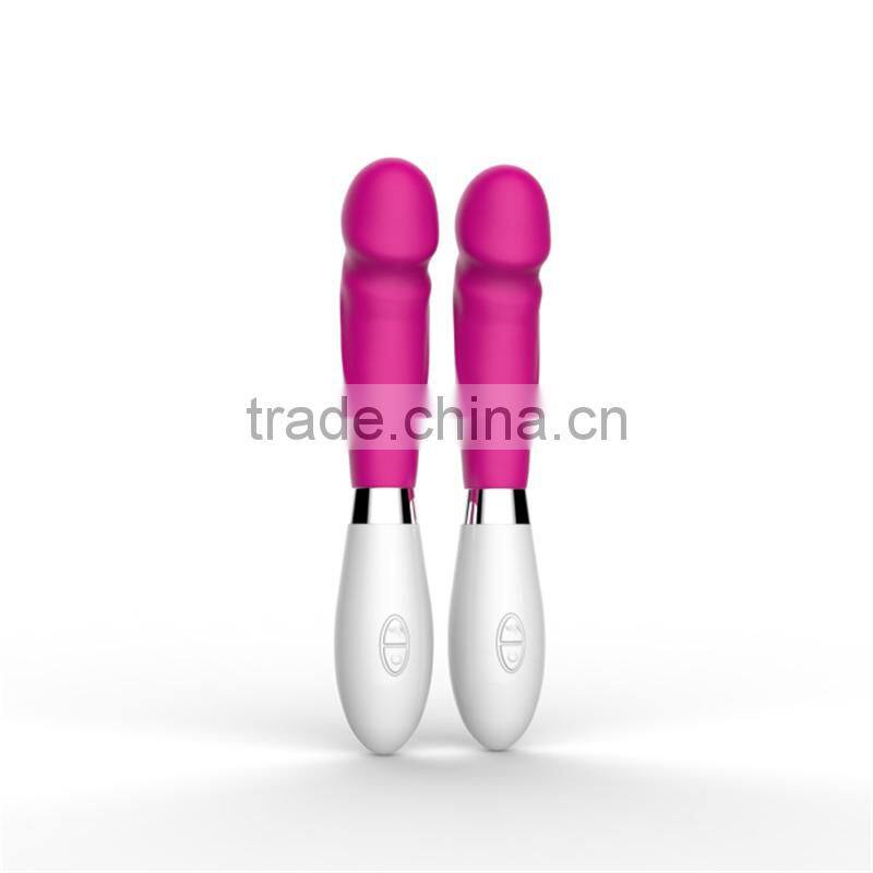 Silicone 10 Speeds Vibrating G Spot Vagina and Clitoris Sex Toy Women Electric Dildo Vibrator