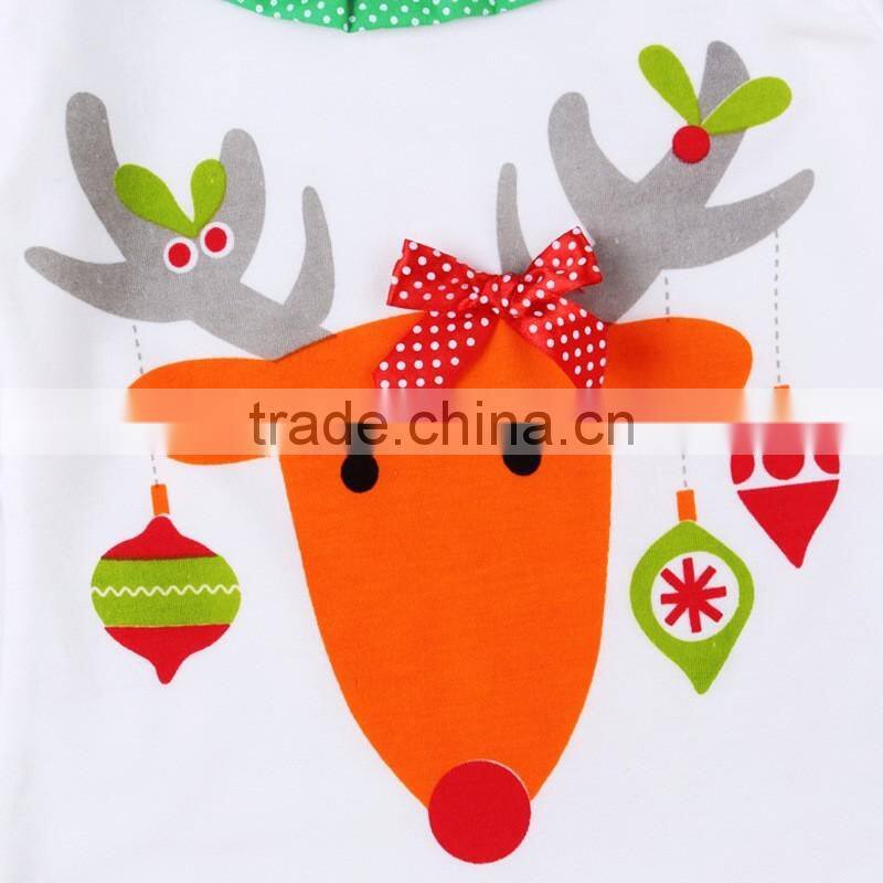 2017 sales Christmas plain clothing tutu prettiskirts pom pom pants new design grenadine christmas sets