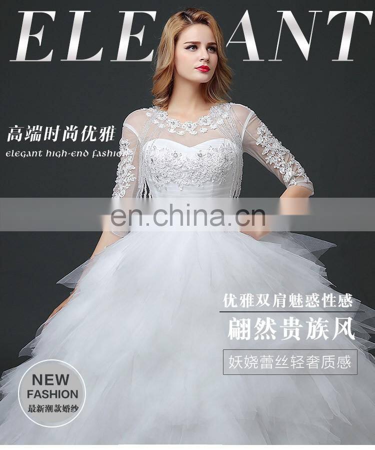 HS1619 2017 Luxury Applique Princess Bridal Gown Corset Organza Cathedral Church Ball Gown Wedding Dresses Cheap