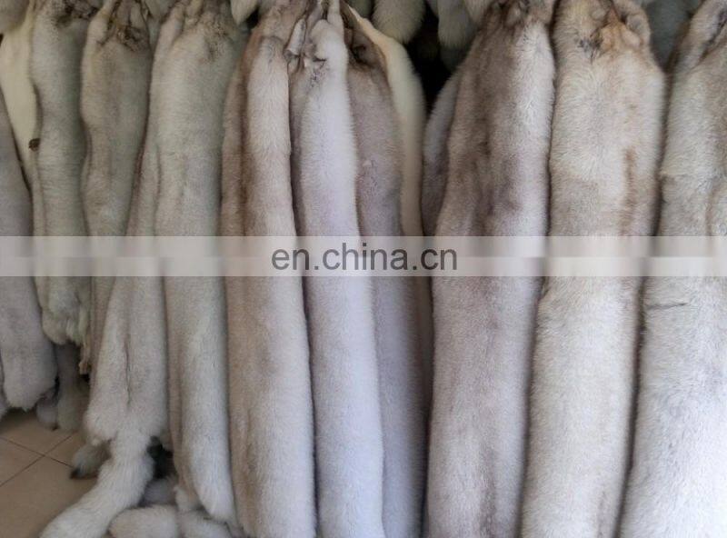 100% Real Blue Fox Fur Skin /Fox Fur Pelt For Garment Collar