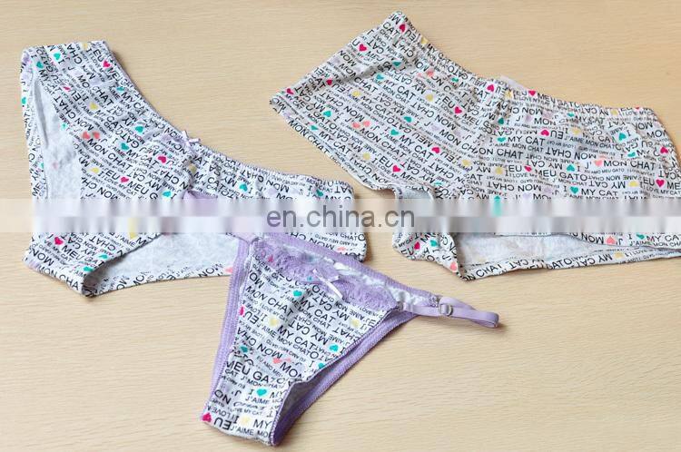 2015 nifty and sexy underwear set/cotton top set/chemise