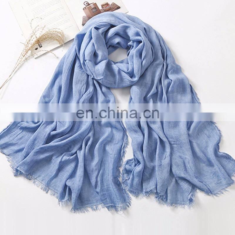 Lady solid color rayon scarves shawls
