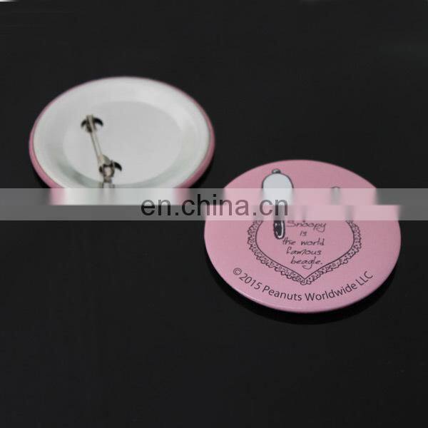 Stylish plastic tin badge