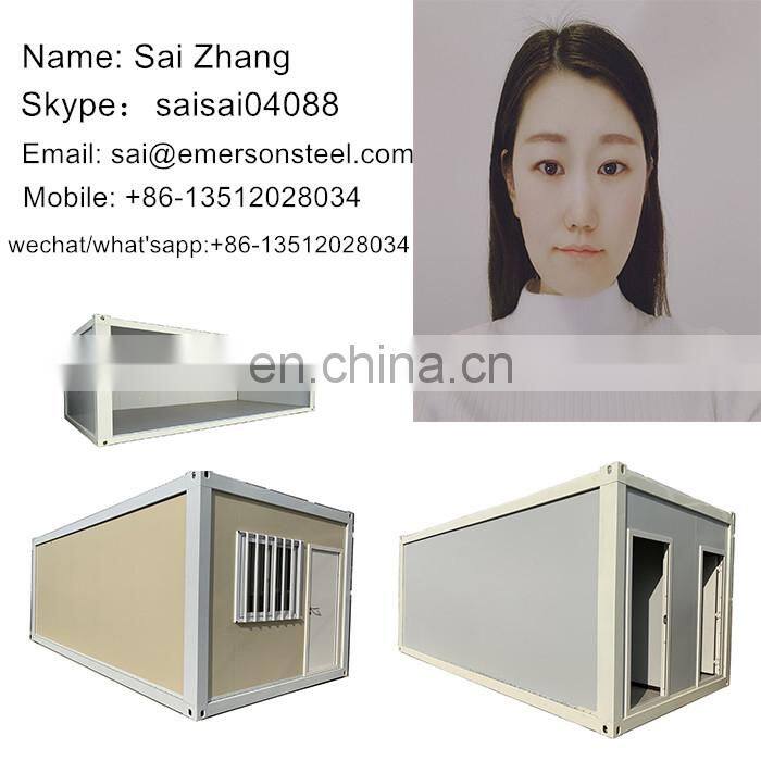 luxury modular flat pack container house with toilet bathroom office