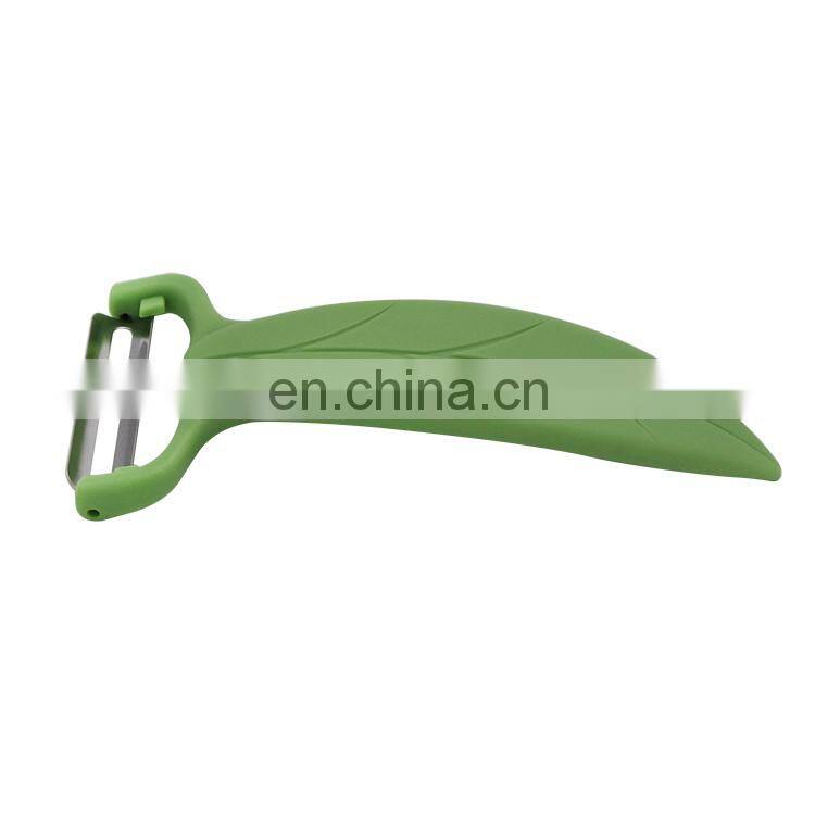 Kitchen Accessories Leaf Shape Fruit Vegetable Potato Peeler with Plastic Handle