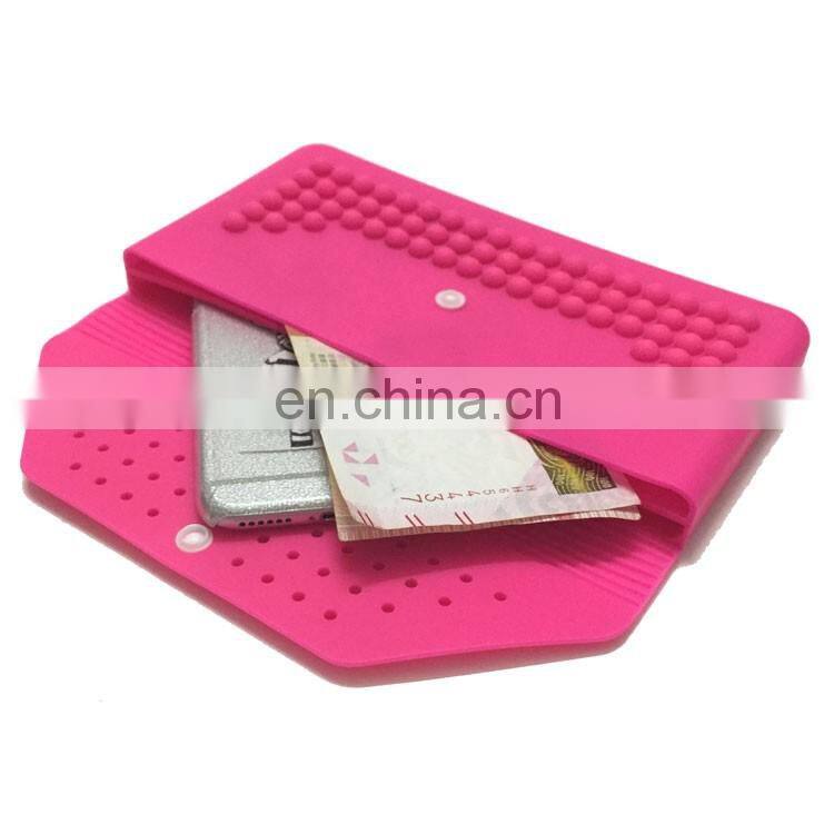 Block Recatangele Cluth Phone Card Holder Wallet Fashion Jelly Silicone Wallet Purse