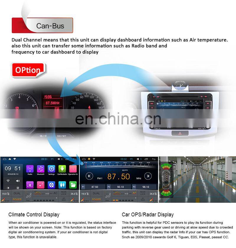 7 Inch Android 5.1 digital touch button car Radio GPS Navigation for VW